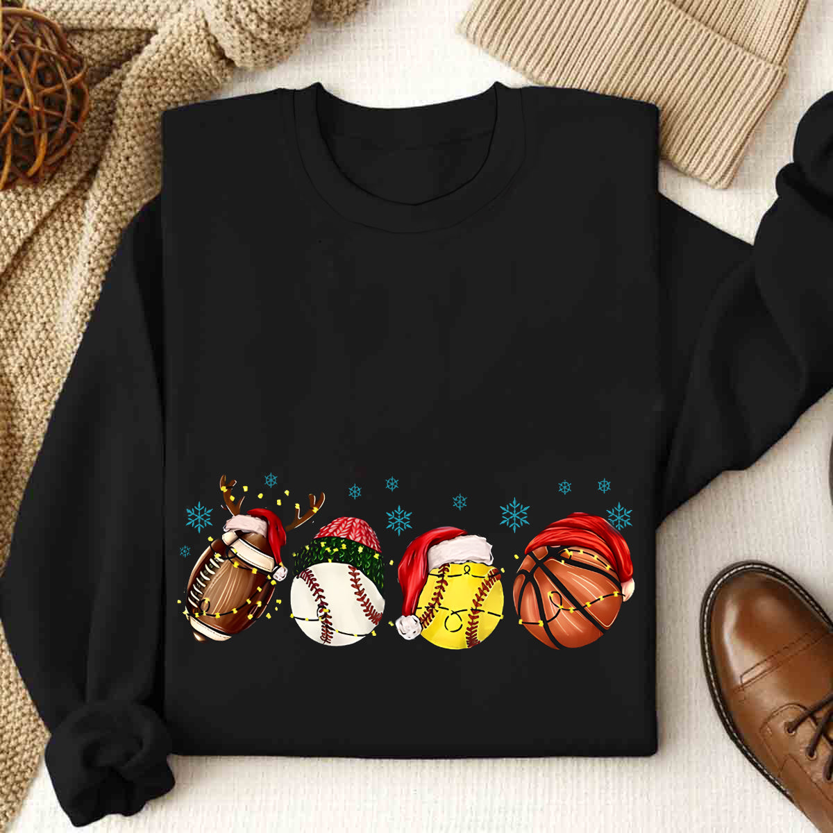 Christmas Sport Balls Sweatshirt