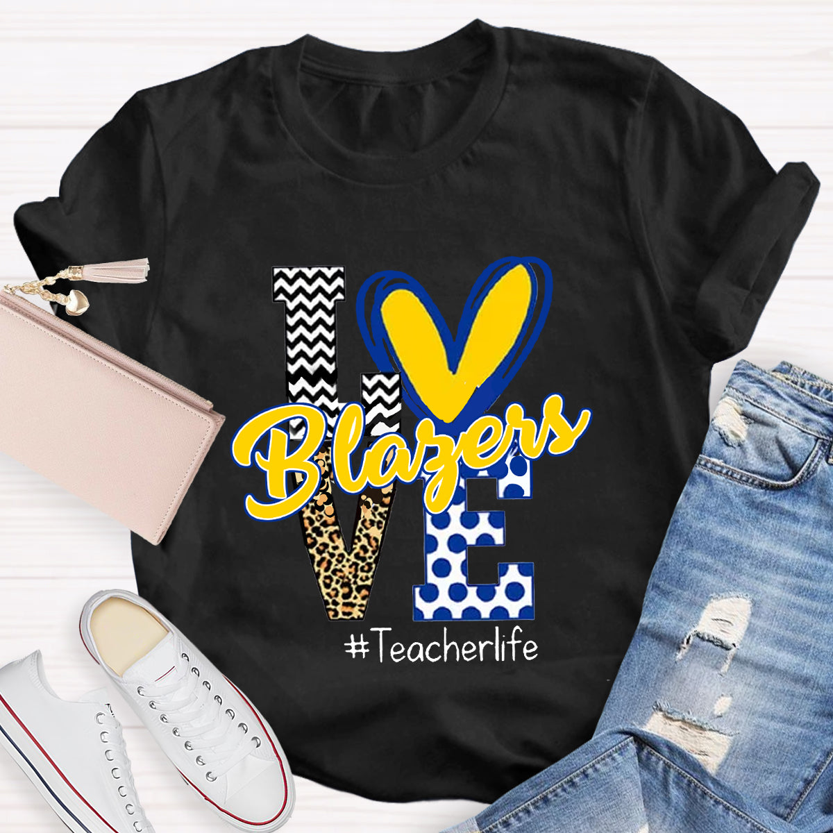 Personalized Love Mascot Teacher T-Shirt