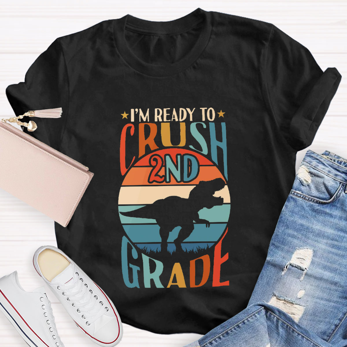 Personalized Grade I‘M Ready To Crush 2nd Grade Teacher T-Shirt