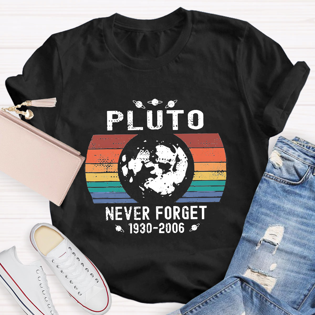Pluto Never Forget Teacher T-Shirt