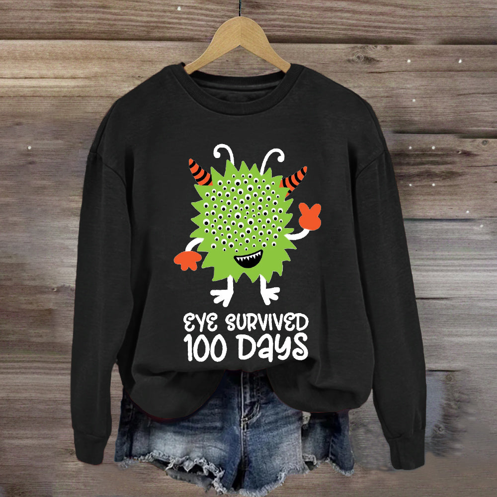 Eye Survived 100 Days Sweatshirt