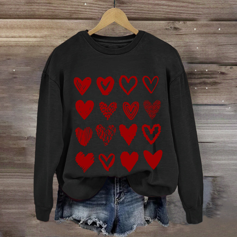 Valentine's Day Cute Heart Sweatshirt