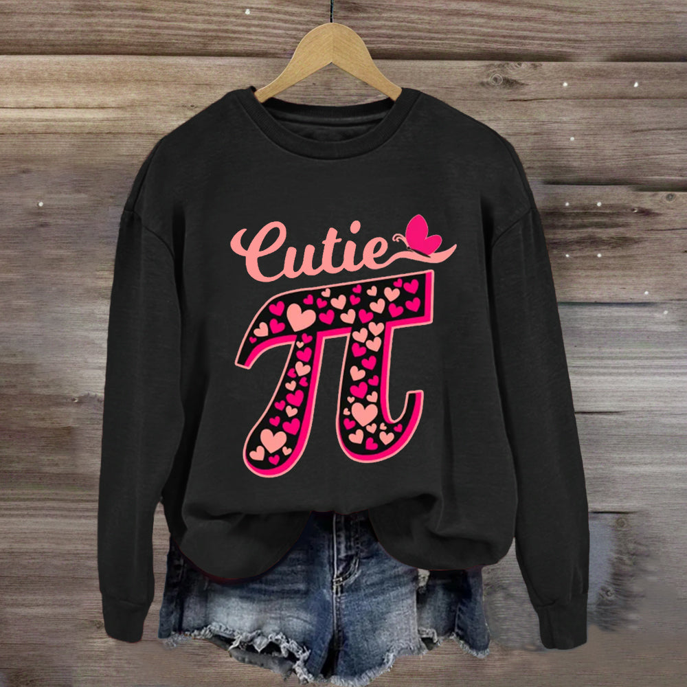 Cutie Pink Pi Math Teacher Sweatshirt