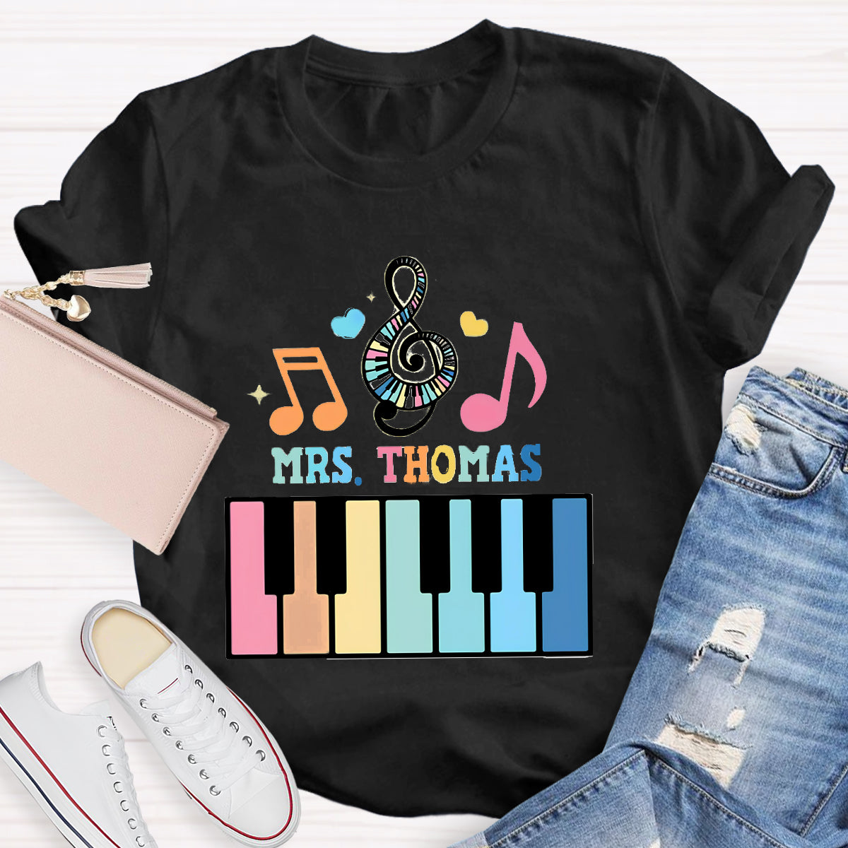 Personalize Name Piano Teacher T-Shirt