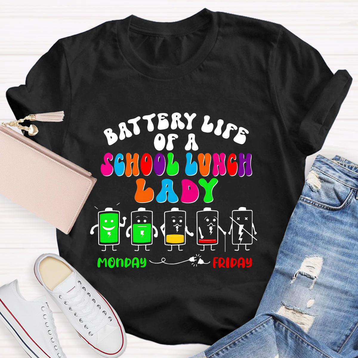School Lunch Lady Monday To Friday T-Shirt