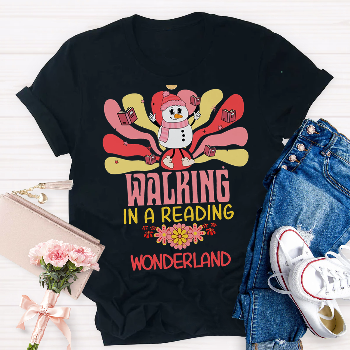 Winter Wonderland Christmas School Reading Specialist Teacher T-Shirt