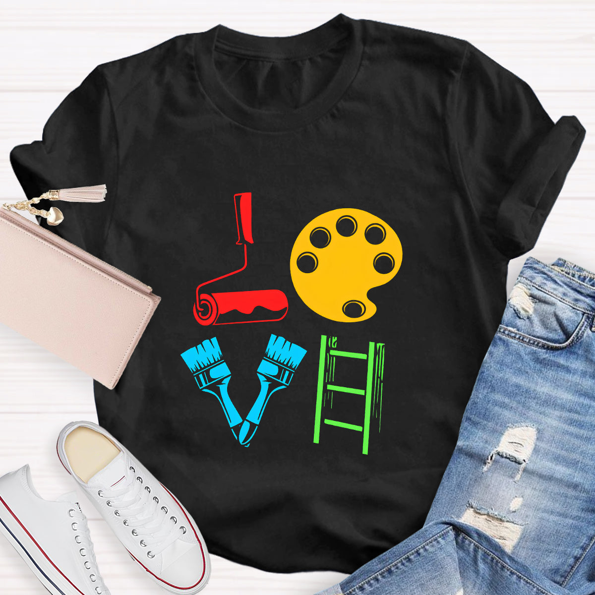 I Love Art Teacher T-Shirt