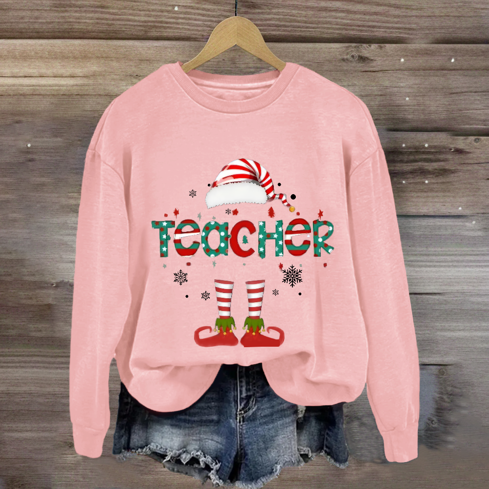 Christmas Teacher Elf Sweatshirt