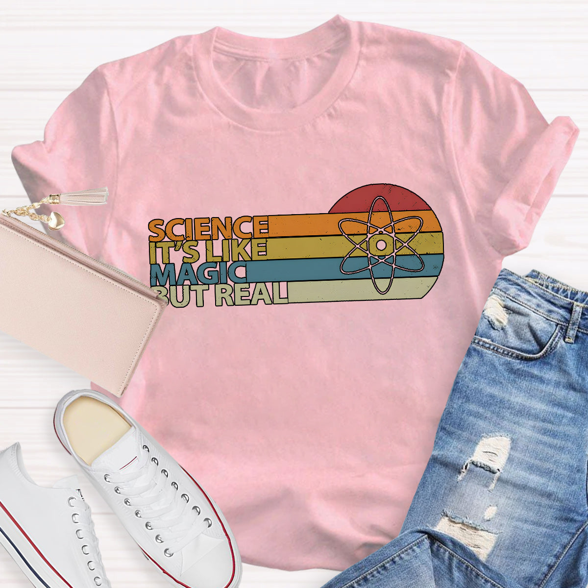 Science Is Like Magic But Real Teacher T-Shirt