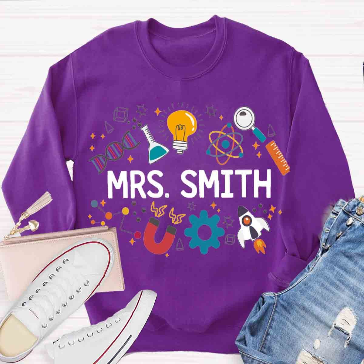 Personalized Name Science Lab Shirt Sweatshirt