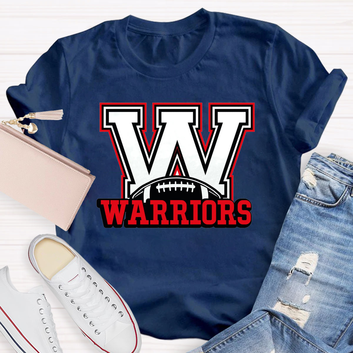 Warriors Football Cheer T-Shirt