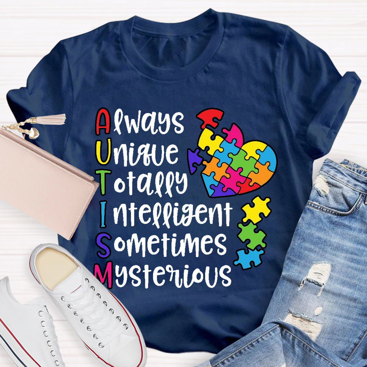 Autism Always Unique Totally Interesting Sometimes Mysterious T-Shirt