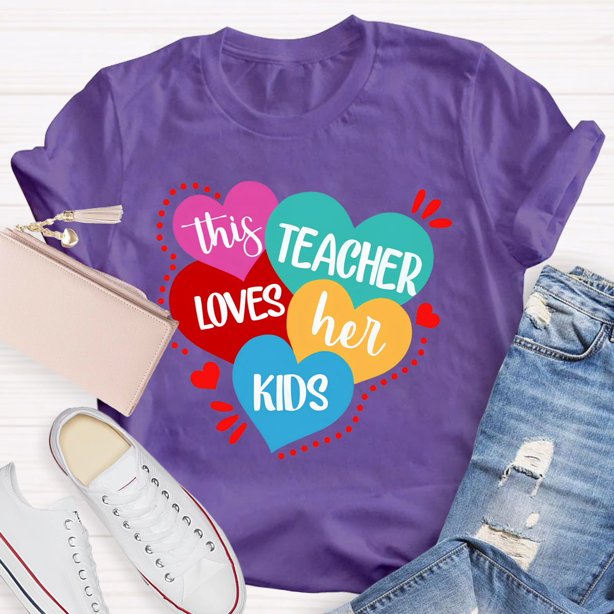 This Teacher Loves Her Kids Teacher T-Shirt