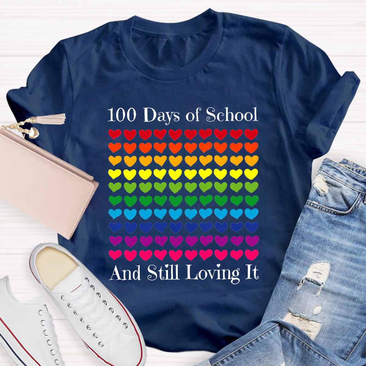 100 Days Of School And Still Loving It Teacher T-Shirt