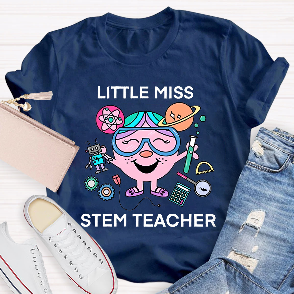 Little Miss Stem Teacher T-Shirt