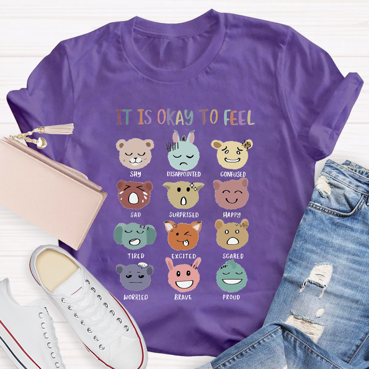 It is Okay Feel All Emotions T-Shirt