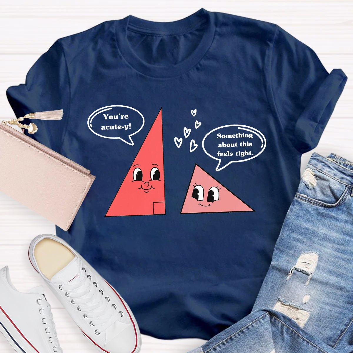 Love Triangle Valentine's Day Math Lover Teacher T-Shirt