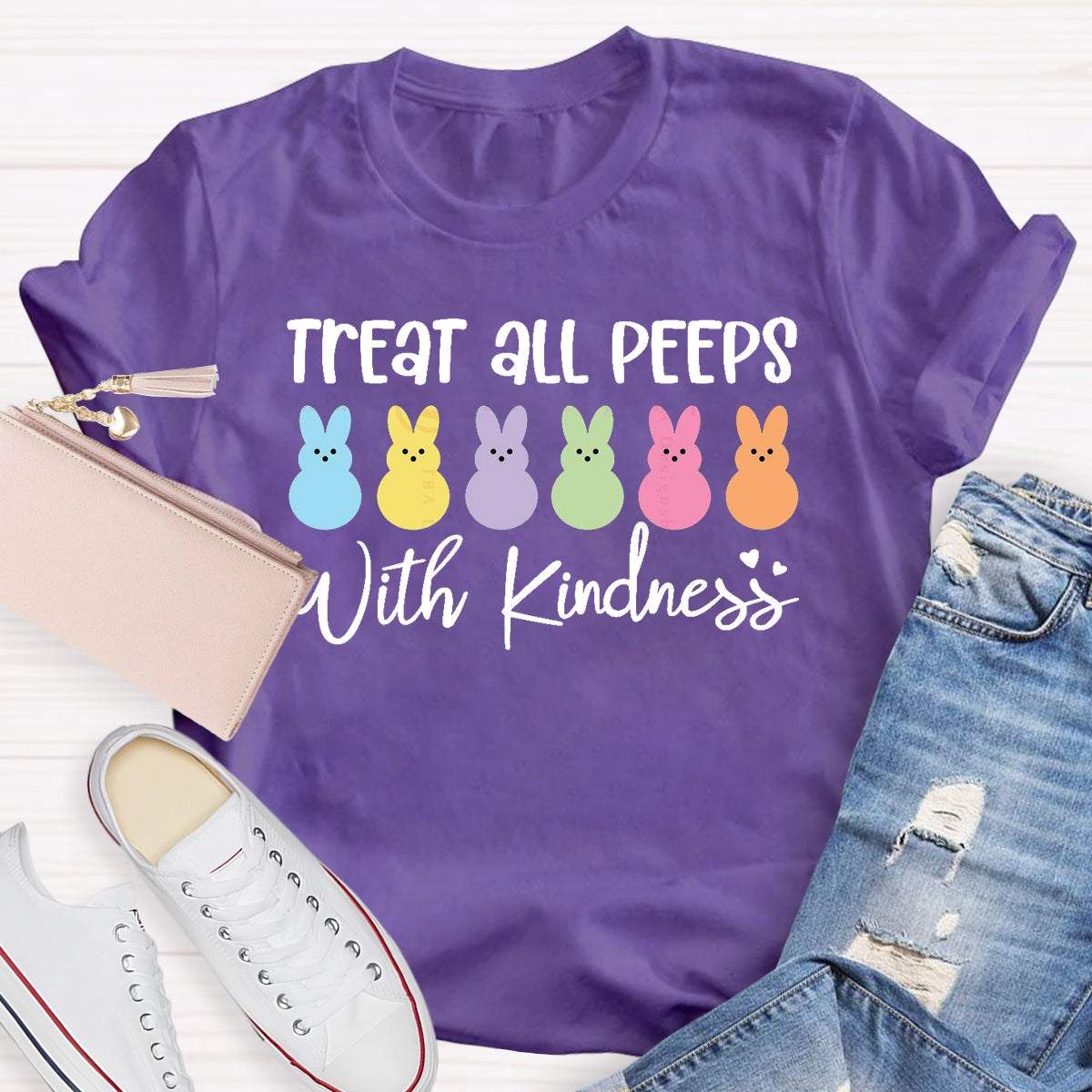 Treat all Peeps With Kindness Teacher T-Shirt