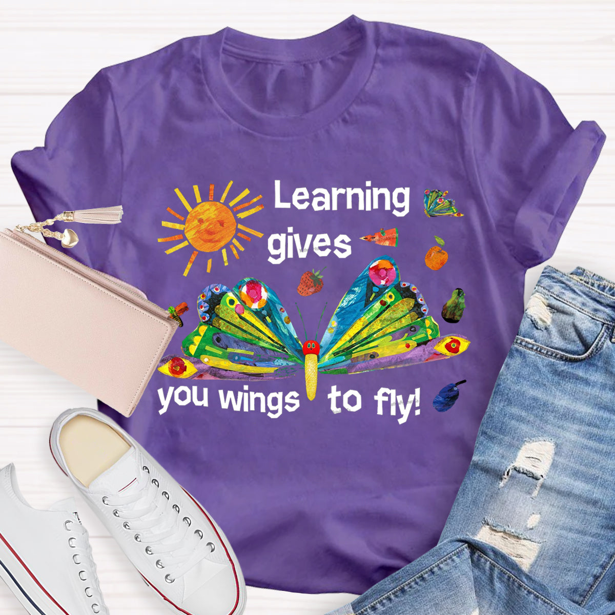 Learning Gives You Wings To Fly T-Shirt