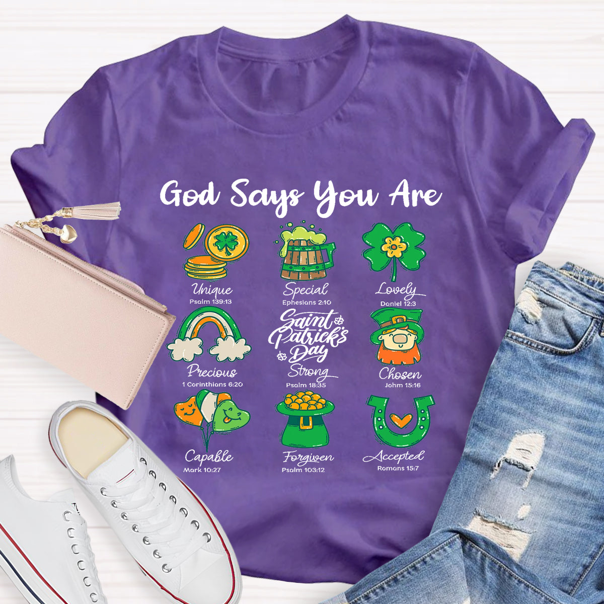 God Says You Are Lovely Saint Patrick'S Day Teacher T-Shirt