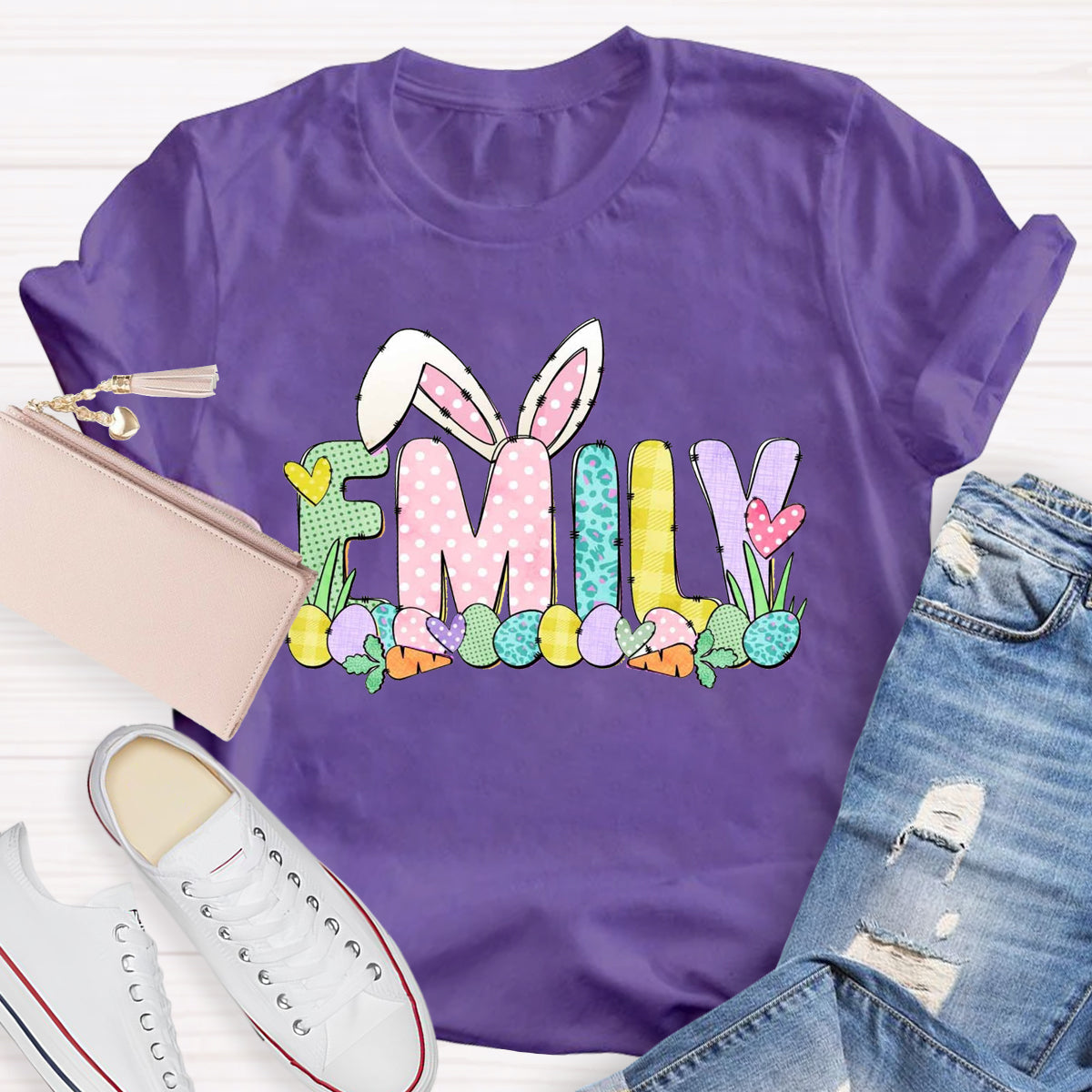 Personalized Name Easter Egg Emily T-Shirt