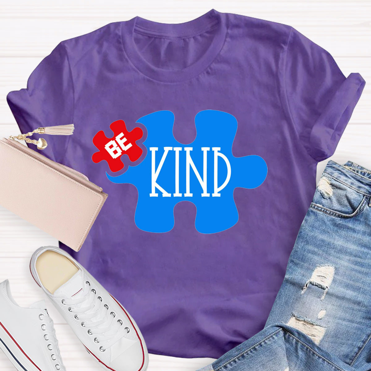 Be Kind Puzzle Teacher T-Shirt