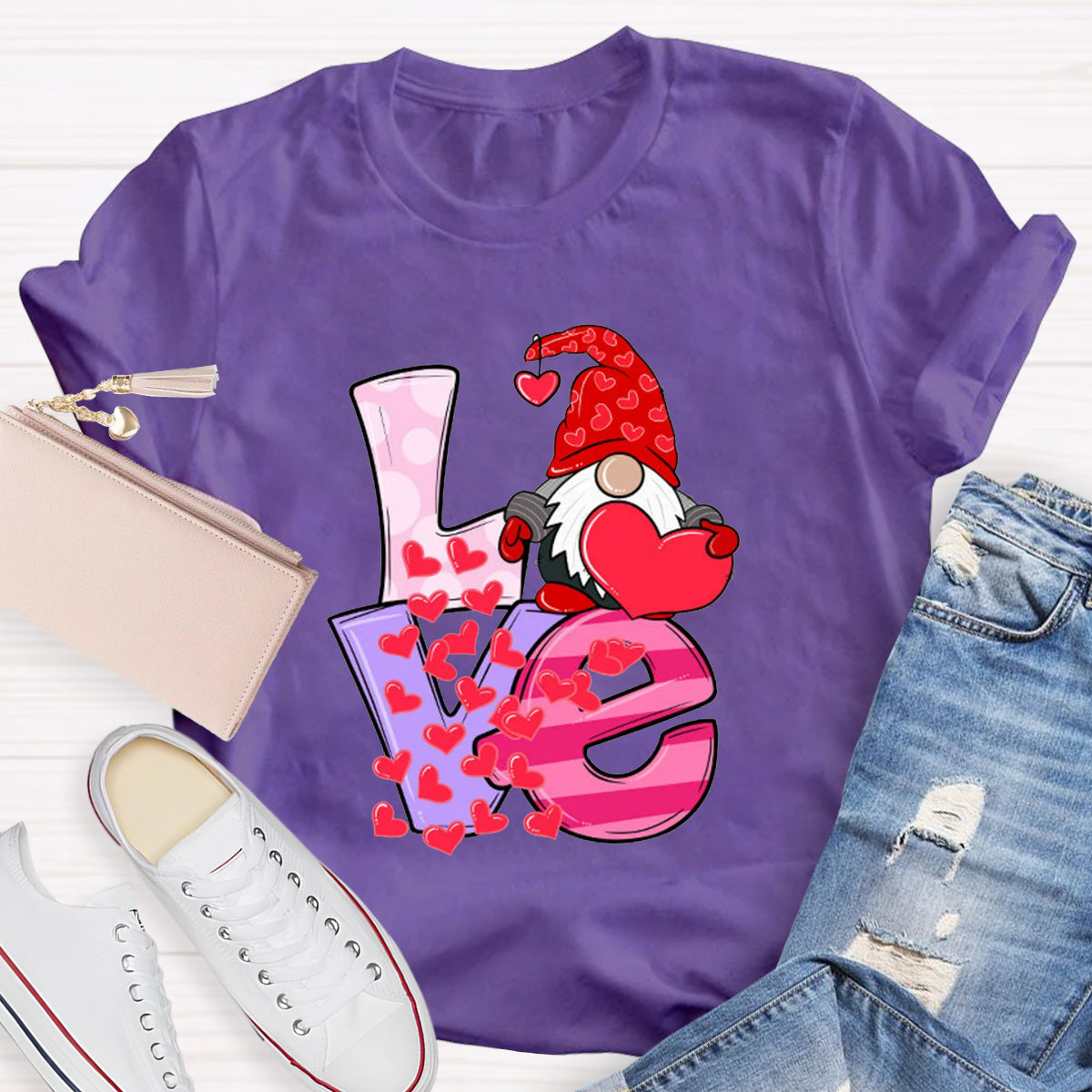 Love Gnome Hearts T-Shirt