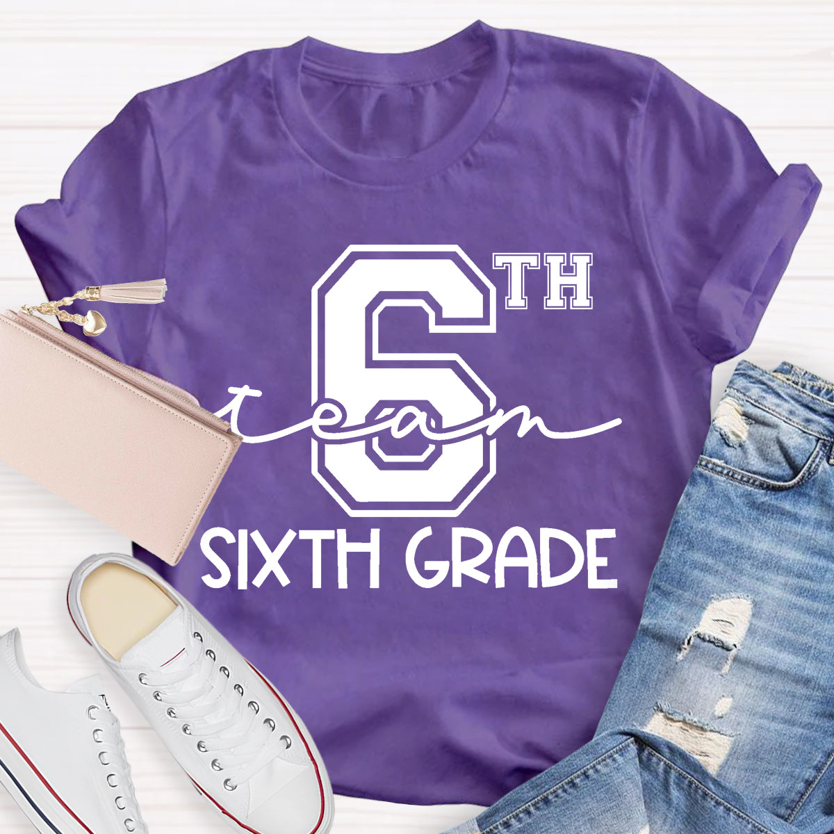 Personalized Grade Six Team Grade Teacher T-Shirt