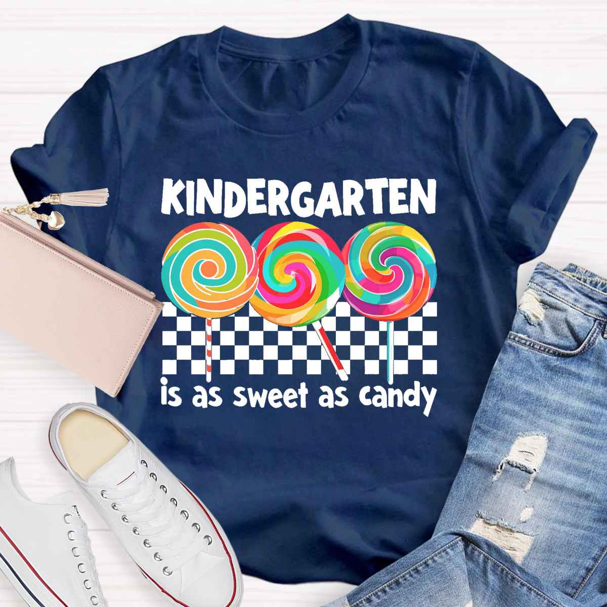 Kindergarten Is As Sweet As Candy Teacher T-Shirt