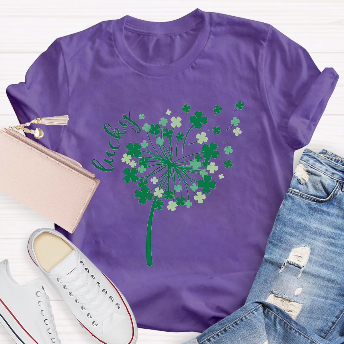 Lucky Dandelion Teacher T-Shirt