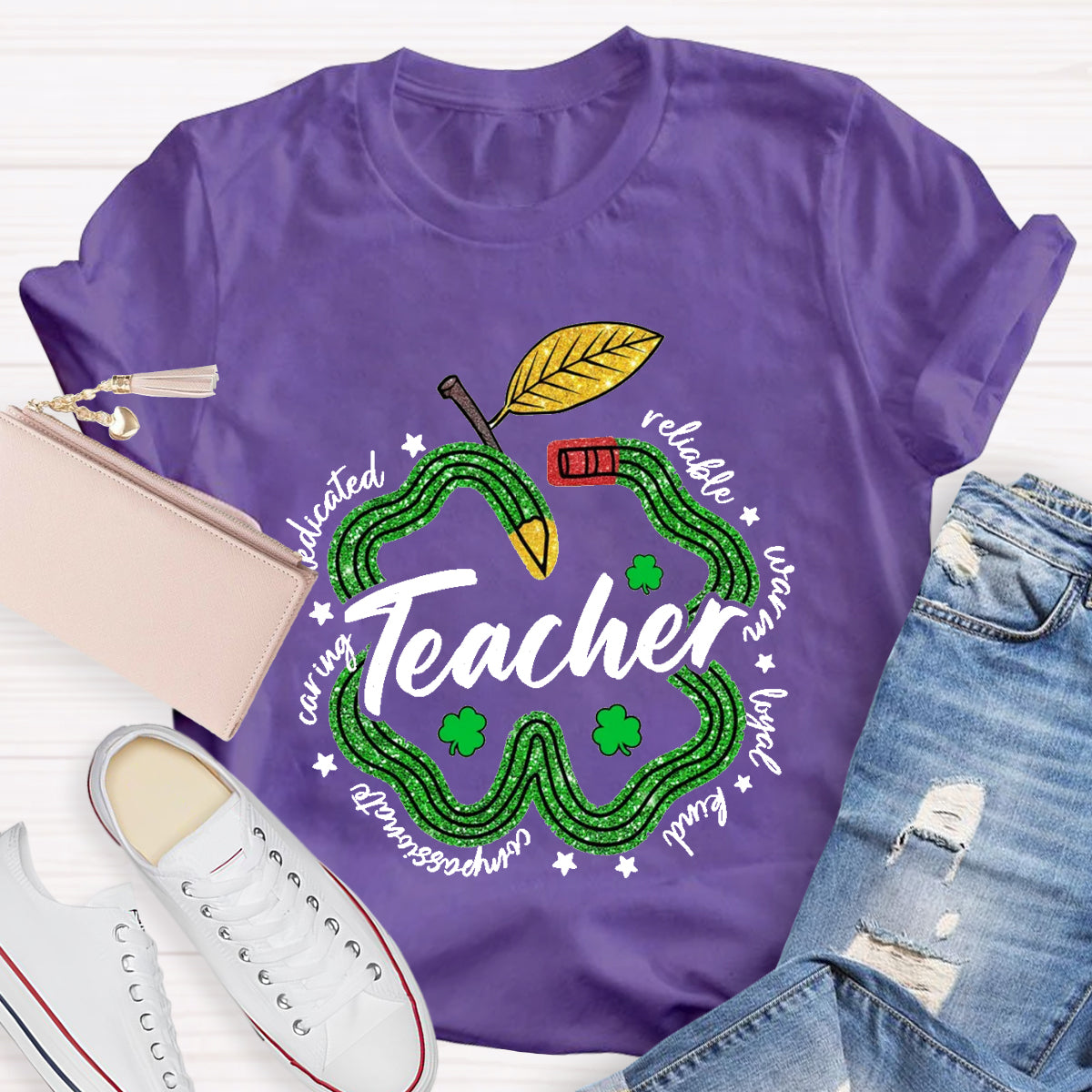 Pencil Teacher St. Patrick's Day T-Shirt