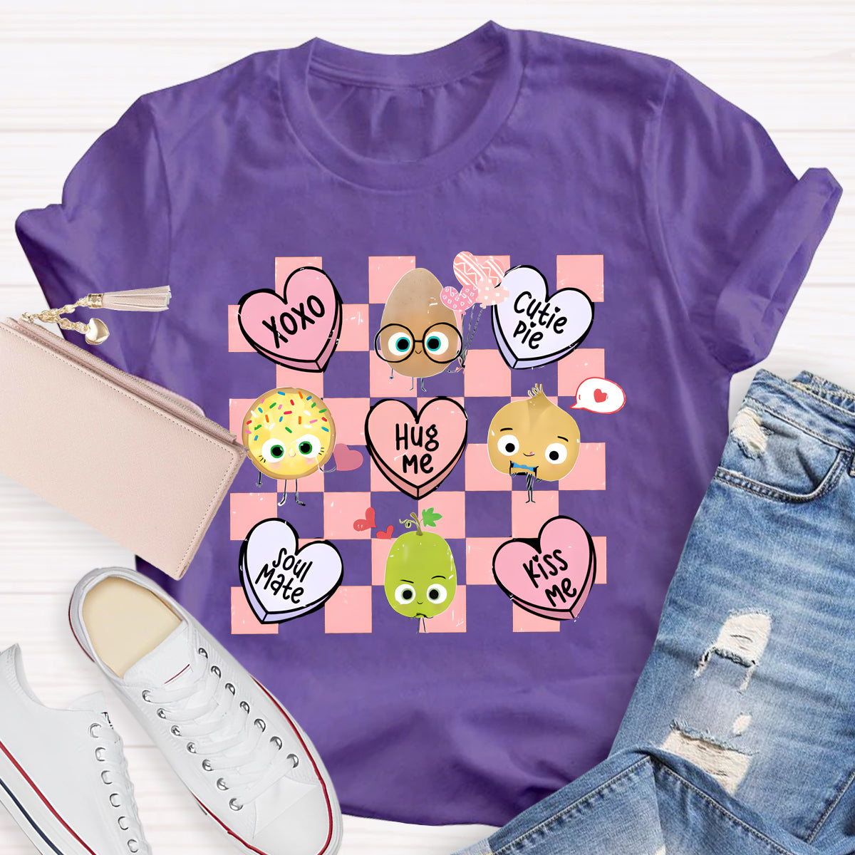 Hug Me Kiss Me Teacher T-Shirt