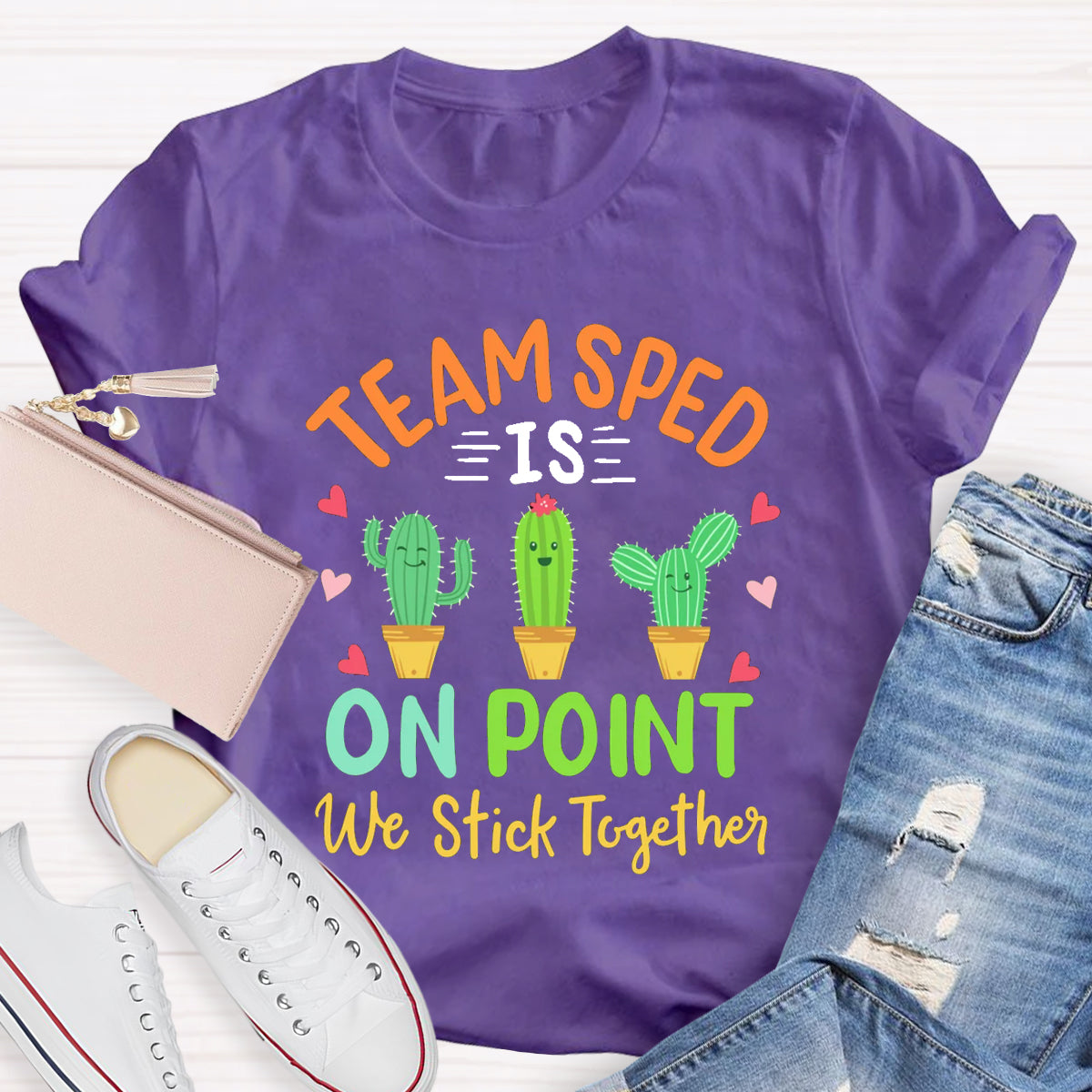 Team Sped Is On Point We Stick Together T-Shirt