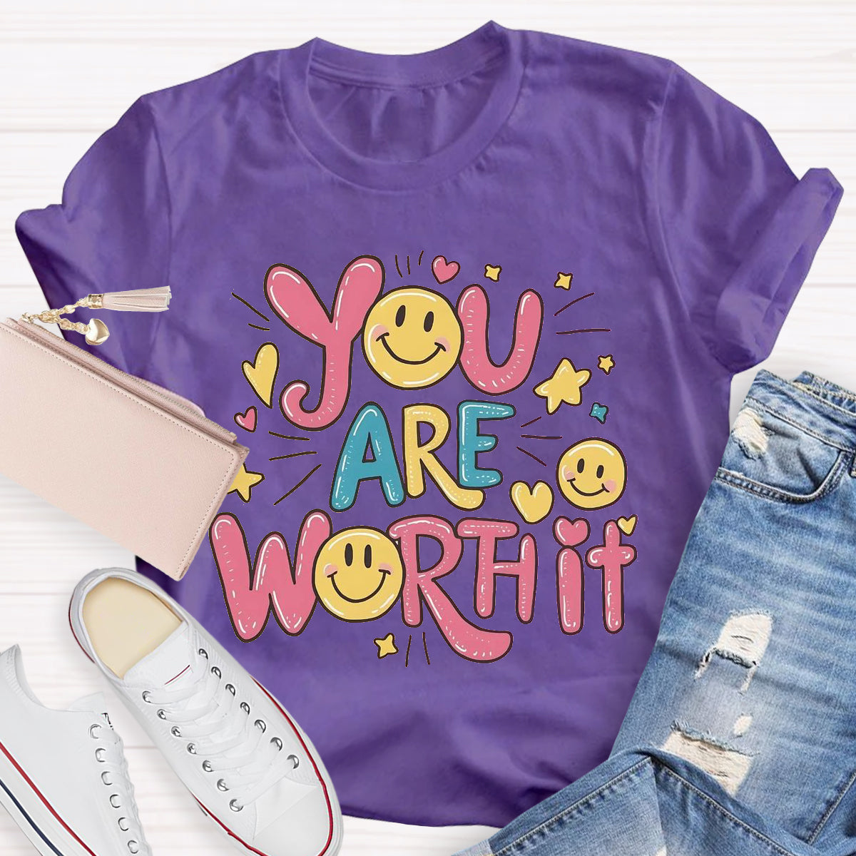 You Are Worth It Smile Face T-Shirt