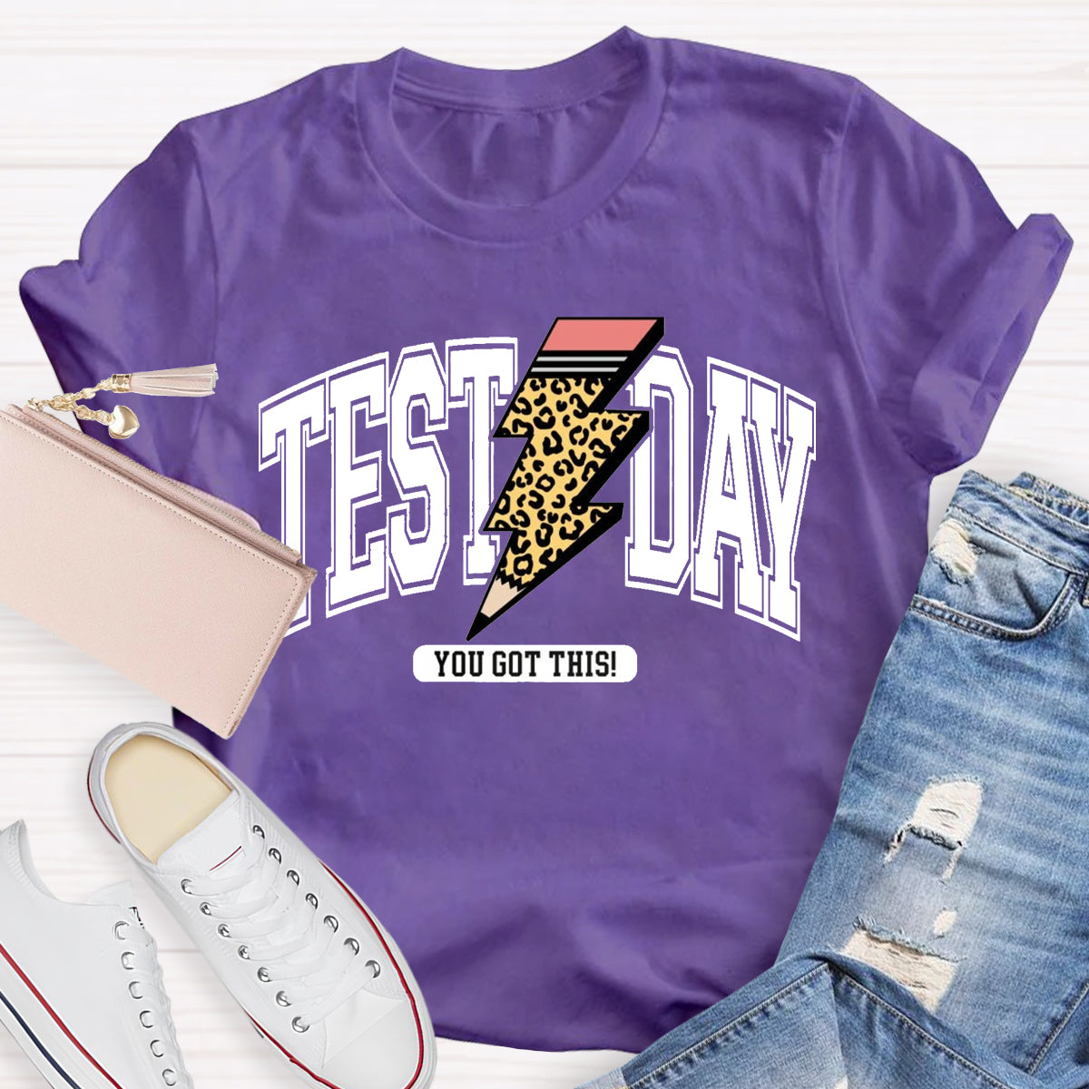 Leopard Lightning Test Day You Got This T-Shirt