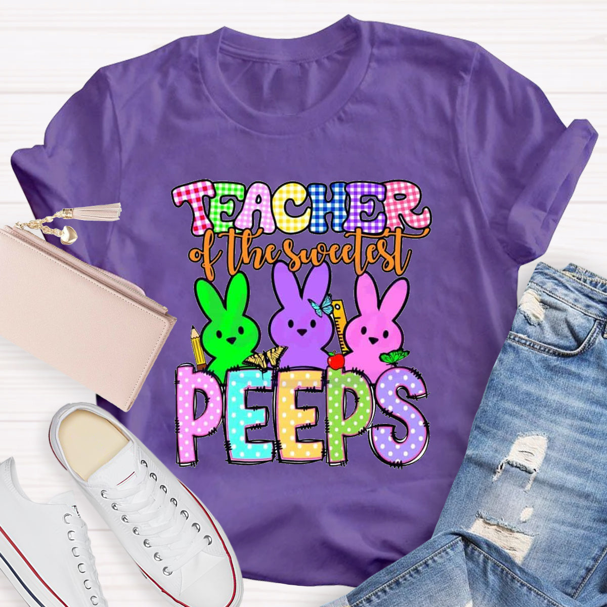 Teacher Of The Sweetest Peeps Teacher T-Shirt