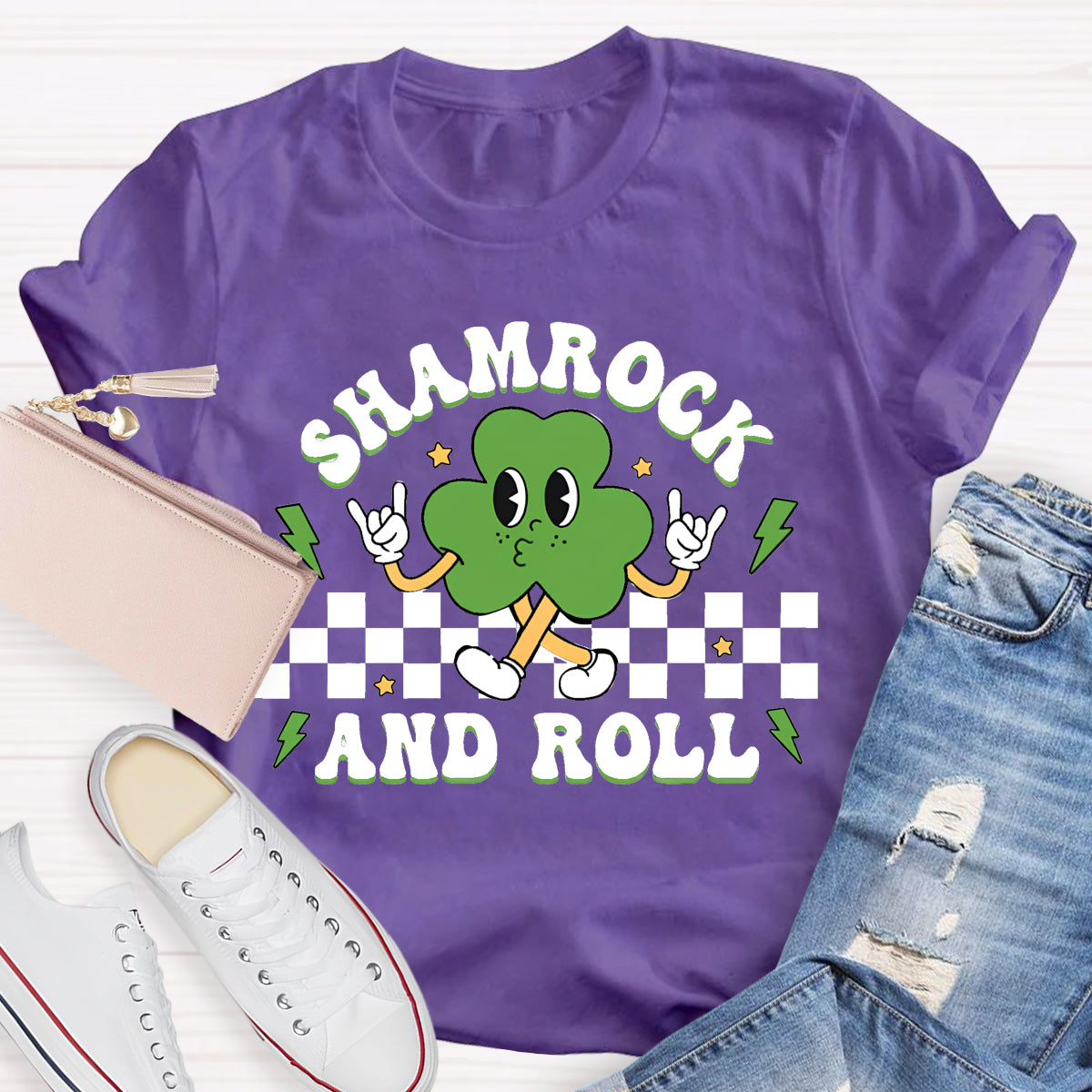 Shamrock And Roll  T-Shirt