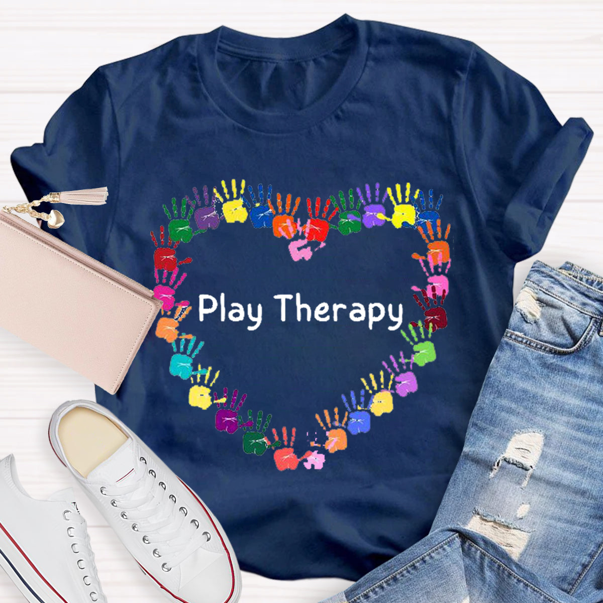 Heart Play Therapy Teacher T-Shirt