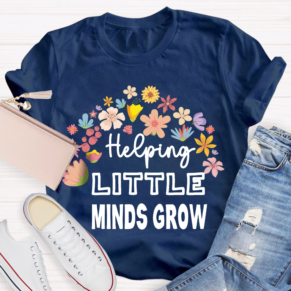 Helping Little Minds Grow Floral T-Shirt