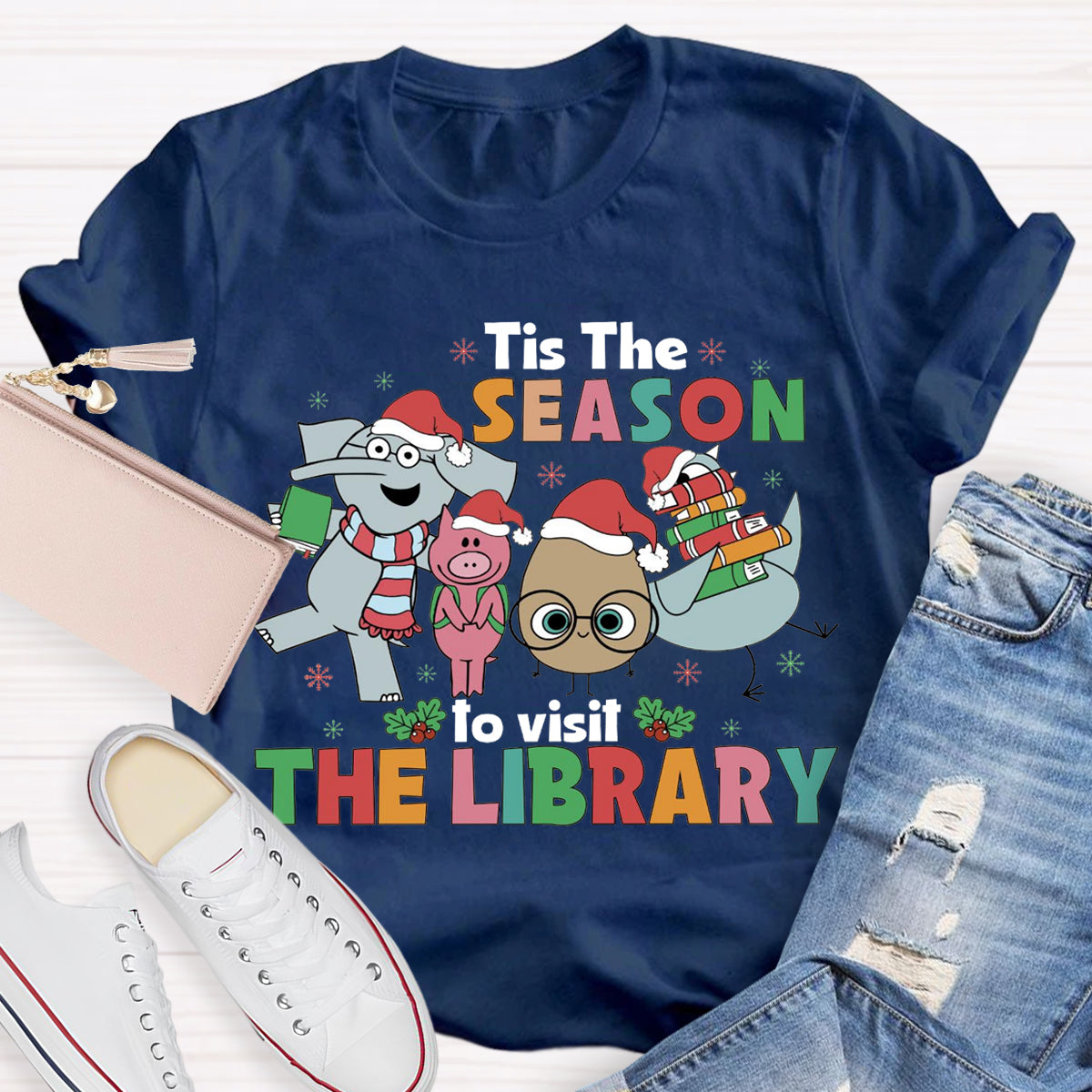 Tis The Season To The Library Teacher T-Shirt