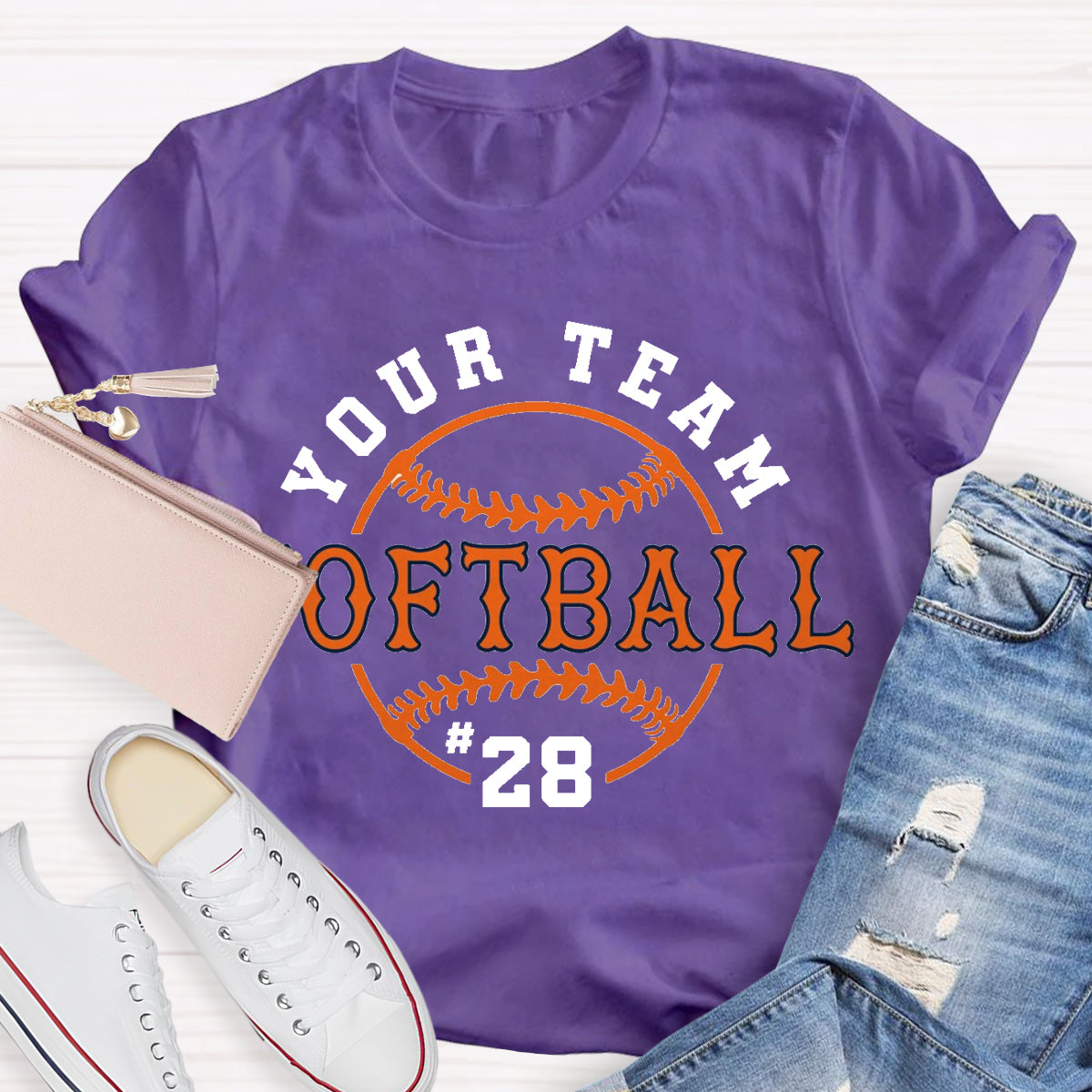 Personalized Team Name And Number Teacher T-Shirt