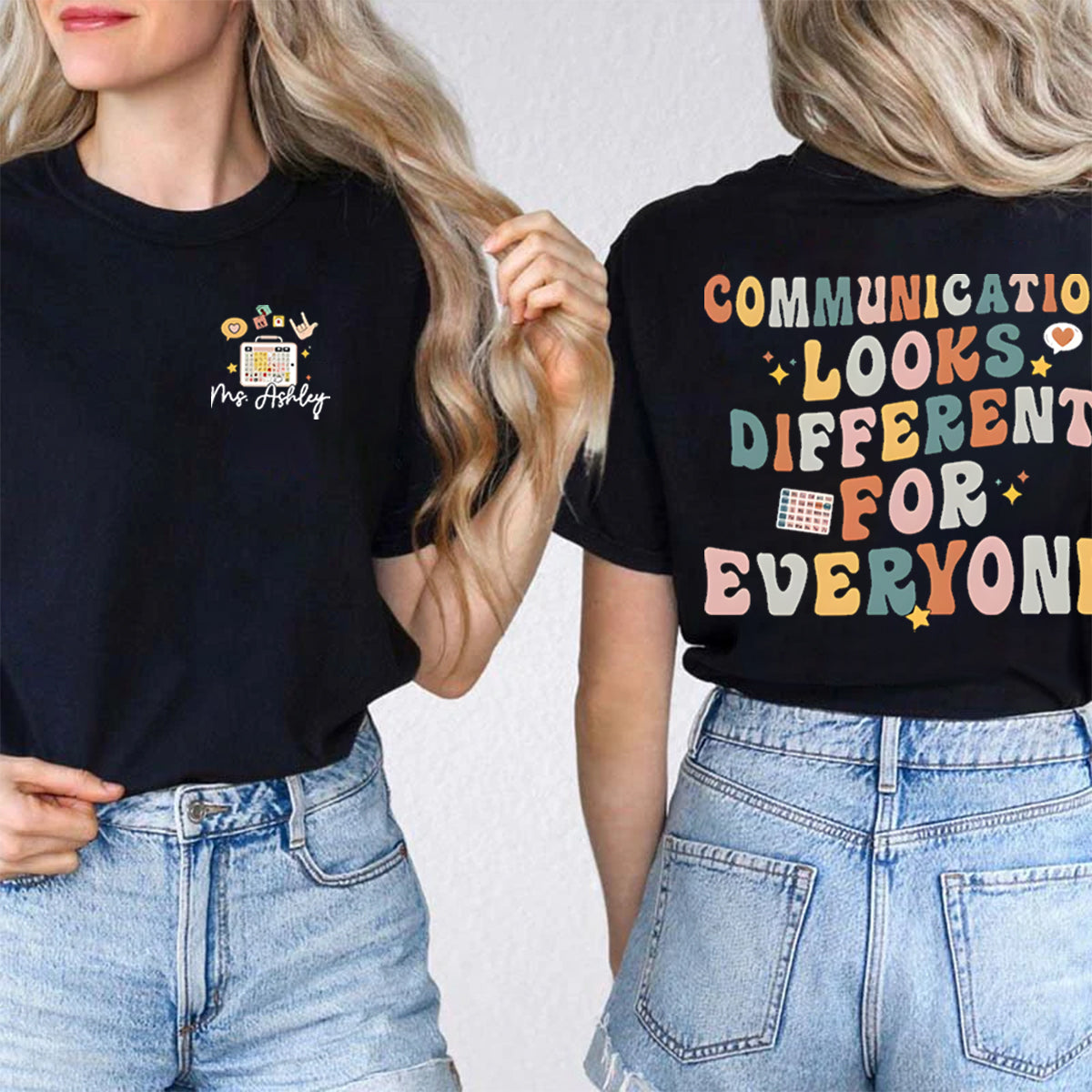 Personalized Name Different For Everyone Double Printed T-shirt