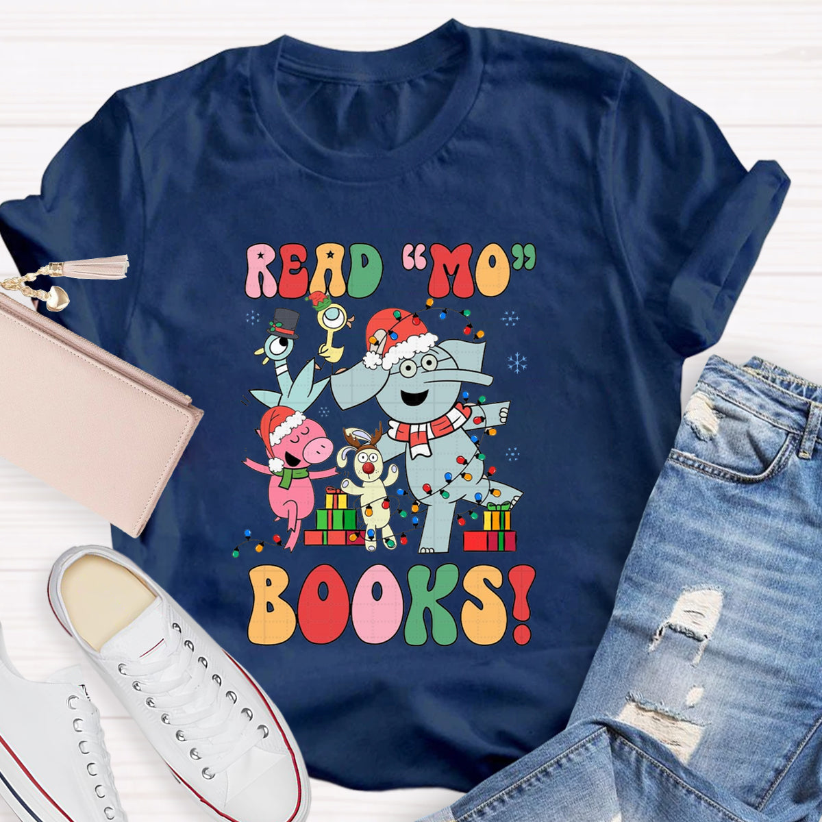 Read Mo Books The Elephant In Santa Clothes And His Friends T-Shirt