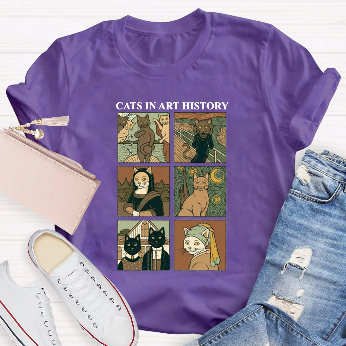 Cat In Art History T-Shirt