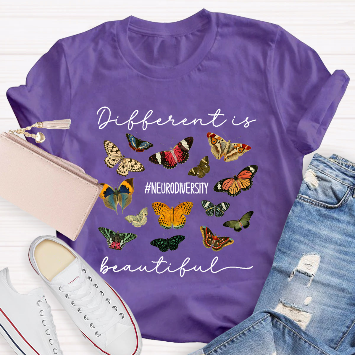 Different is Beautiful Buttterfly T-Shirt