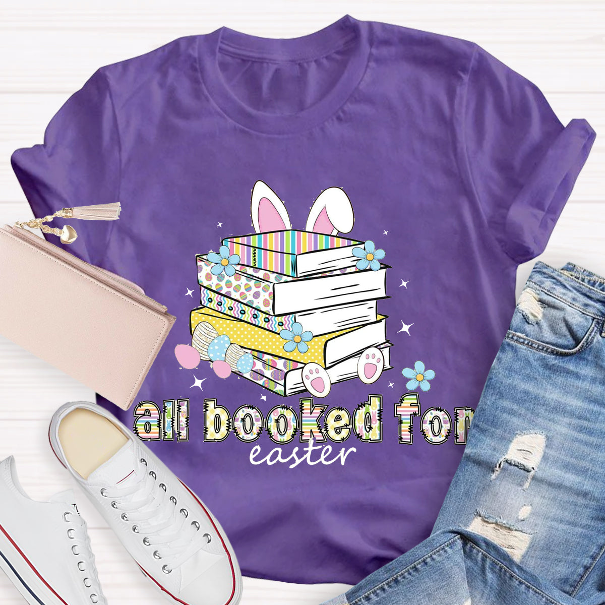 All Booked For Easter Teacher T-Shirt