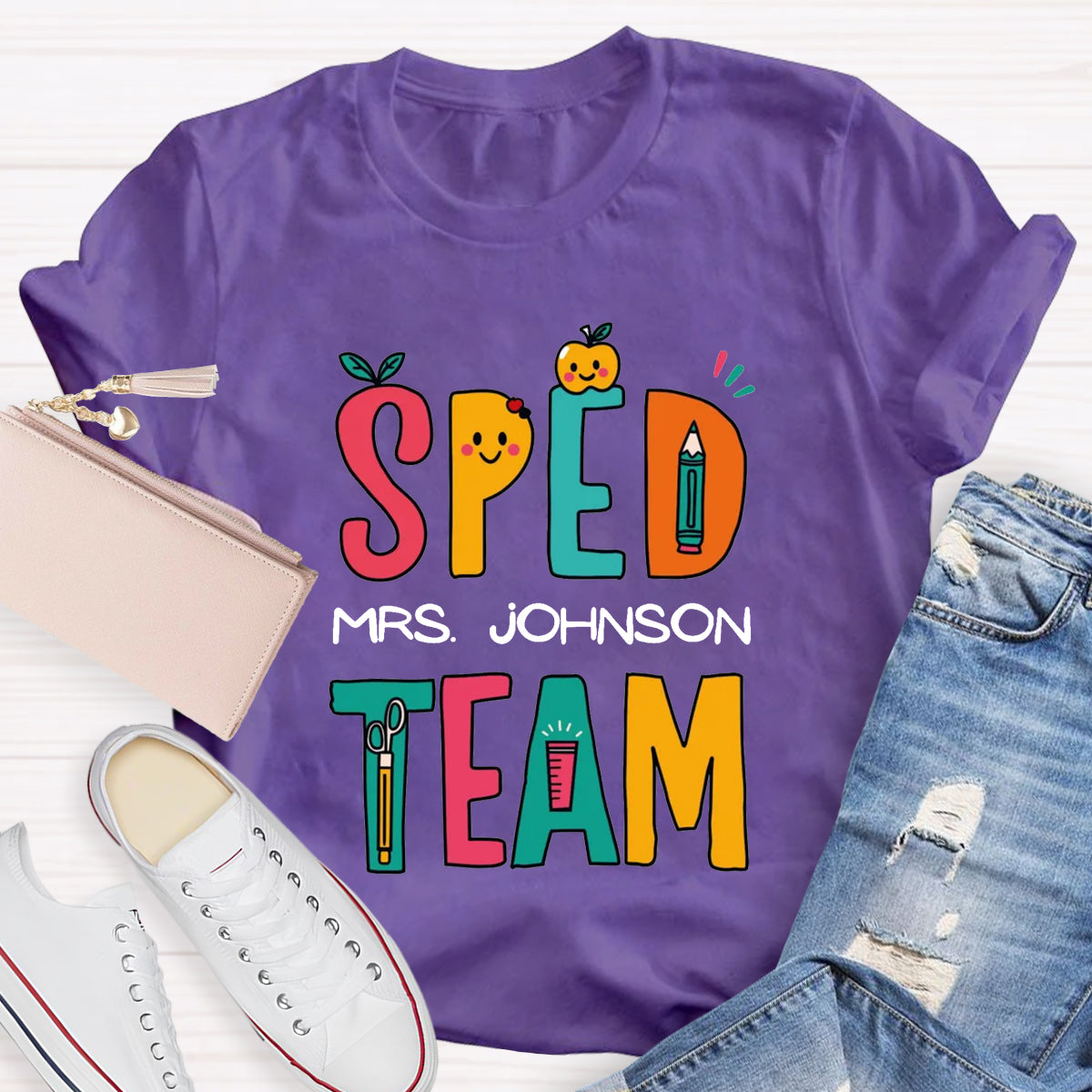 Personalized Name Of SPED Team Teacher T-Shirt