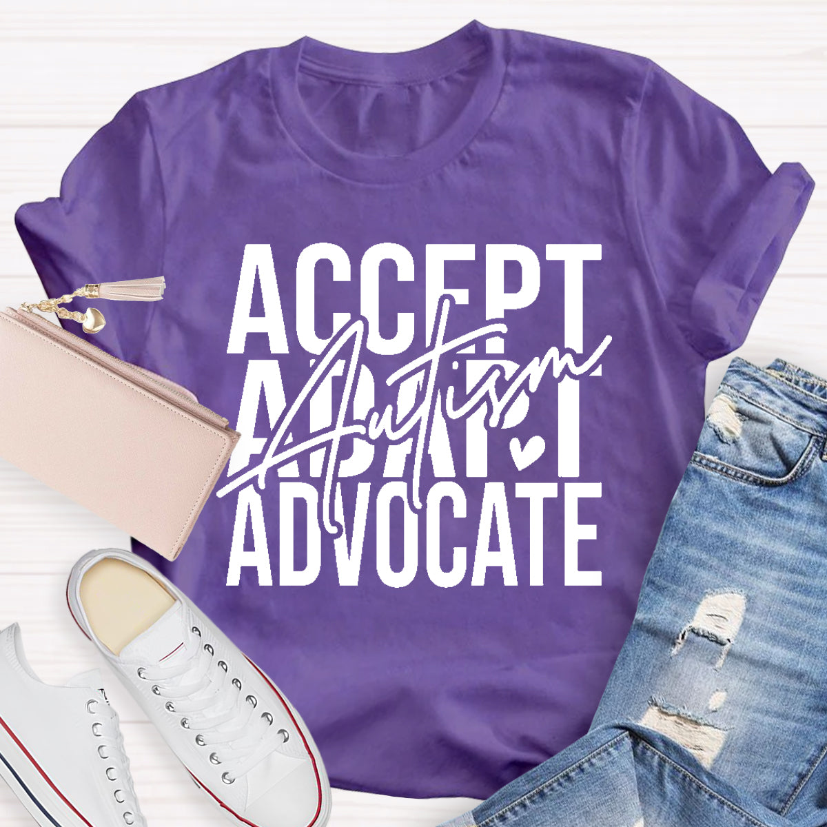 Accept Adapt Advocate Autism T-Shirt