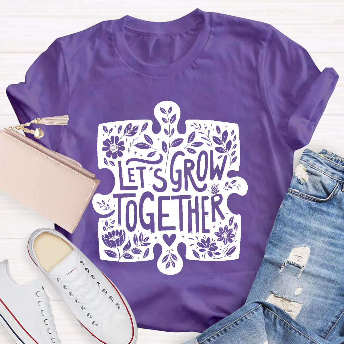 Let'S Grow Together Teacher T-Shirt