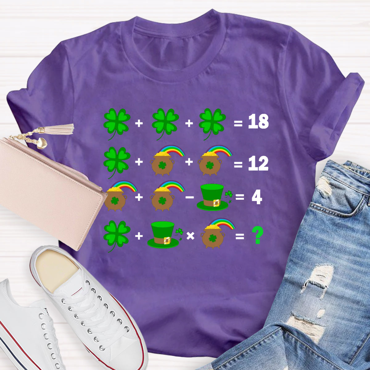 St Patrick's Day Lucky Math Teacher T-Shirt